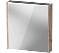 Duravit Armoire à glace DC7105R55550000 650×700 mm, chêne marbré, avec éclairage et prise