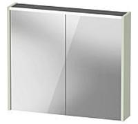 Armoire de toilette Duravit D-Code, prise type F (EU, DE), 2 portes, champ lumineux LED en haut, 800x700mm, 6 W, DC71060HHHH0000, Couleur: Vert pâle mat
