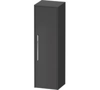 Duravit D-Code Armoire mi-haute, 1 porte avec butée à droite, 400x360x1320mm, avec poignée, DC1338R10490000, Couleur: corps graphite mat, Poignée chrome brillant