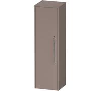 Duravit D-Code Armoire mi-haute, 1 porte avec butée à gauche, 400x360x1320mm, avec poignée, DC1338L10430000, Couleur: corps basalte mat, Poignée chrome brillant
