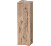Duravit D-Code Armoire mi-haute, 1 porte avec butée à gauche, 400x360x1320mm, avec poignée, DC1338L10550000, Couleur: Caisson Chêne Marbré, poignée Chrome Brillant
