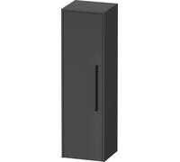 Duravit D-Code Armoire mi-haute, 1 porte avec butée à gauche, 400x360x1320mm, avec poignée, DC1338LBD490000, Couleur: corps graphite mat, Poignée diamant noir mat
