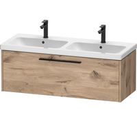 Duravit D-Code bâti-support lavabo suspendu, 1 tiroir, 1184x460mm, avec poignée, DC46690BD550000, Couleur: Carcasa de roble jaspeado, tirador negro diamante mate