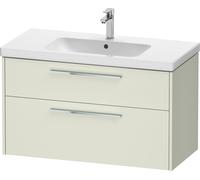 Duravit D-Code bâti-support pour lavabo, 1 tiroir, 1 tiroir, 984x460mm, découpe siphon, avec poignée, DC4673010HH0000, Couleur: Corps vert pâle mat, Poignée chrome brillant