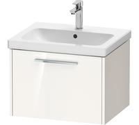 Duravit D-Code bâti-Support pour lavabo, 1 tiroir, 584x460mm, avec poignée, DC4665010220000, Couleur: Blanc Brillant