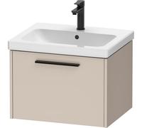 Duravit D-Code bâti-Support pour lavabo, 1 tiroir, 584x460mm, avec poignée, DC46650BD910000, Couleur: Taupe Mat