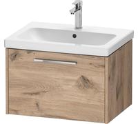 Duravit D-Code bâti-Support pour lavabo, 1 tiroir, 634x460mm, avec poignée, DC4666010550000, Couleur: Chêne Marbré Mat