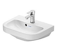 Duravit D-Code lavabo 0748450000 avec trou pour robinetterie, avec trop-plein, Weiß Hochglanz , 450 x 145mm