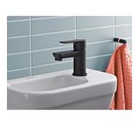Duravit D-Code lavabo 07494000412 avec trou pour robinetterie, avec trop-plein, Weiß Hochglanz , 400x140mm