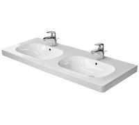 Duravit D-Code lavabo 120x49 cm rectangulaire classique-de meuble-double blanc brillant 03481200002
