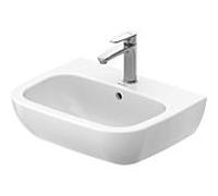 Duravit D-Code lavabo 2310550000 55 cm, avec trop-plein et trou pour robinet, Weiß Hochglanz