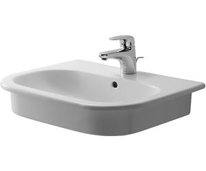 Duravit D-Code lavabo 54.5x43.5 cm semi-circulaire encastrée blanc 0337540000