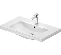 Lavabo Duravit D-Code 23998000002 avec trop-plein, 80 cm, 1 trou de robinetterie, blanc brillant