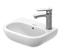 Duravit D-Code lave-mains 0705360008 36 x 27 cm, avec trop-plein, trou à droite , Weiß Hochglanz