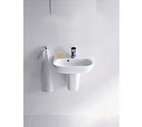Duravit D-Code lave-mains 0705450000 45 x 34 cm, avec trop-plein, Weiß Hochglanz