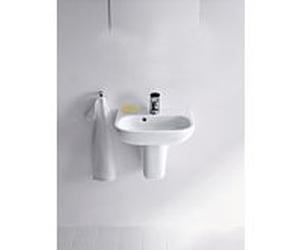 Duravit D-Code lave-mains 0705450000 45 x 34 cm, avec trop-plein, Weiß Hochglanz