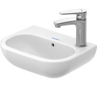 Duravit lave-mains D-Code 0705360009 36×27 cm, trop-plein, trou robinet à gauche, blanc brillant