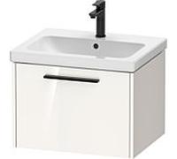 Duravit D-Code meuble sous-vasque DC46650BD220000 poignée diamant noir, Weiß Hochglanz , suspendu, 584x400x460 mm