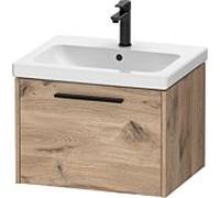 Duravit D-Code meuble sous-vasque DC46650BD550000 poignée diamant noir, marbre chêne, suspendu, 584x400x460 mm