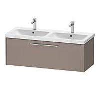 Duravit Meuble sous-vasque double D‑Code suspendu poignée chromée Basalt Matt 1184x400x460 mm