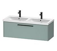 Duravit D-Code meuble sous-vasque double DC46690BDHG0000 , poignée noir diamant, vert fjord mat, suspendu, coulissant 2000 , 1184x400x460 mm