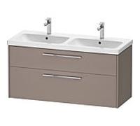 Duravit D-Code meuble sous-vasque double DC4674010430000 , poignée chromée, Basalt Matt , suspendu, tiroirs 2, 1184x555x460 mm