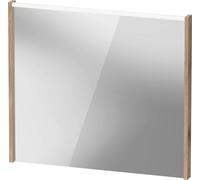 Duravit D-Code Miroirs, champ lumineux LED en haut, 800x700mm, interrupteur externe nécessaire, 6 W, DC7077055550000, Couleur: ChÃªne marbrÃ©