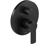 Duravit D-Code mitigeur de bain DC5210012046 encastré, système de mélange en céramique, noir mat, Ø170 mm