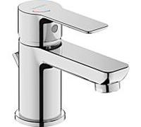 Duravit D-Code mitigeur lavabo S DC1013001010 FreshStart, MinusFlow, avec tirette, chrome brillant