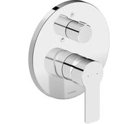 Duravit Mitigeur monocommande bain encastré D‑Code DC5210012010 – céramique, chrome brillant, Ø170 mm