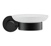 Duravit Porte-savon D-Code 0099184600 position droite Ø 108 mm noir mat mural