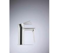 Duravit D-Code Robinet de lavabo Taille M (hauteur du bec 167 mm) Robinet de lavabo à économie d'énergie (FreshStart) Robinet de salle de bain économiseur d'eau (MinusFlow), avec bonde à tirette,