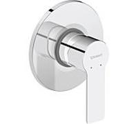 Duravit D-Code set de robinetterie de douche DC4210007010 à encastrer, mitigeur céramique, chrome brillant, Ø115 mm