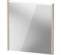 Duravit D-Code miroir, champ lumineux LED en haut, 650x700mm, interrupteur externe nécessaire, 5 W, DC7076091910000, Couleur: Taupe mat