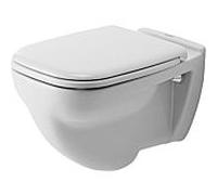 Duravit D-Code WC plat pour les murs match2 2210092000 blanc, HygieneGlaze