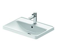 Duravit D-Neo 0357600027 60x43,5cm, installation par le haut, trou pour robinetterie et plate-forme de robinetterie, trop-plein, blanc