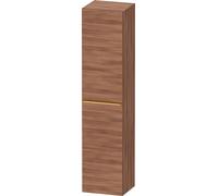 Duravit D-Neo armoire haute, 400x1760x360mm, 1 porte, charnières à droite, 5 tablettes en verre, poignée or poli, DE1328R34790000, Couleur: Décor noyer naturel