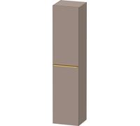 Duravit D-Neo armoire haute, 400x1760x360mm, 1 porte, charnières à droite, 5 tablettes en verre, poignée or poli, DE1328R34430000, Couleur: Décor basalte mat