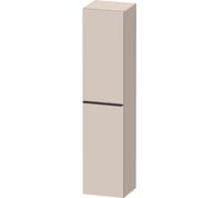 Duravit D-Neo Armoires hautes, 400x1760x360mm, 1 porte, charnières à gauche, 5 tablettes en verre, poignée noir diamant, DE1328LBD910000, Couleur: DÃ©cor taupe mat