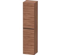 Duravit D-Neo Armoires hautes, 400x1760x360mm, 1 porte, charnières à gauche, 5 tablettes en verre, poignée noir diamant, DE1328LBD790000, Couleur: Décor noyer naturel