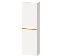 Duravit D-Neo armoires mi-hautes, 400x1320x240mm, 1 porte, charnières à droite, 4 tablettes en verre, poignée or poli, DE1318R34180000, Couleur: Décor blanc mat