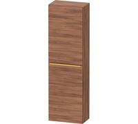 Duravit D-Neo armoires mi-hautes, 400x1320x240mm, 1 porte, charnières à gauche, 4 tablettes en verre, poignée or poli, DE1318L34790000, Couleur: Décor noyer naturel