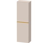 Duravit D-Neo armoires mi-hautes, 400x1320x240mm, 1 porte, charnières à gauche, 4 tablettes en verre, poignée or poli, DE1318L34910000, Couleur: DÃ©cor taupe mat