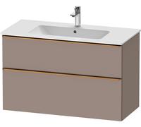 Duravit D-Neo bâti-support lavabo suspendu, 1010x625x462mm, 1 tiroir, avec poignée bronze brossé, DE4363004430000, Couleur: Décor basalte mat