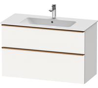 Duravit D-Neo bâti-support lavabo suspendu, 1010x625x462mm, 1 tiroir, avec poignée bronze brossé, DE4363004180000, Couleur: Décor blanc mat