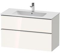 Duravit D-Neo bâti-support lavabo suspendu, 1010x625x462mm, 1 tiroir, avec poignée chrome, DE4363010220000, Couleur: Décor blanc brillant