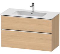 Duravit D-Neo bâti-support lavabo suspendu, 1010x625x462mm, 1 tiroir, avec poignée chrome, DE4363010300000, Couleur: Décor chêne naturel mat