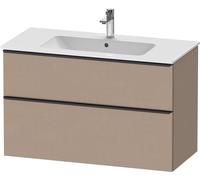 Duravit D-Neo bâti-support lavabo suspendu, 1010x625x462mm, 1 tiroir, avec poignée diamant noir, DE43630BD750000, Couleur: Décor lin mat