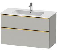 Duravit D-Neo bâti-support lavabo suspendu, 1010x625x462mm, 1 tiroir, avec poignée or poli, DE4363034070000, Couleur: DÃ©cor gris bÃ©ton mat