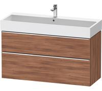 Duravit D-Neo bâti-support lavabo suspendu, 1184x625x442mm, 1 tiroir, avec poignée chrome, DE4375010790000, Couleur: Décor noyer mat